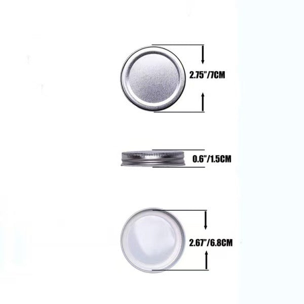 Glass storage jars, various sizes