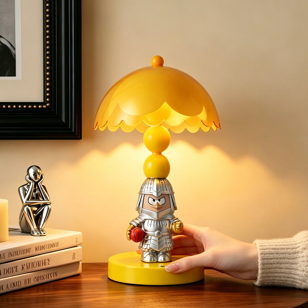 Penguin table lamp with armor, ABS