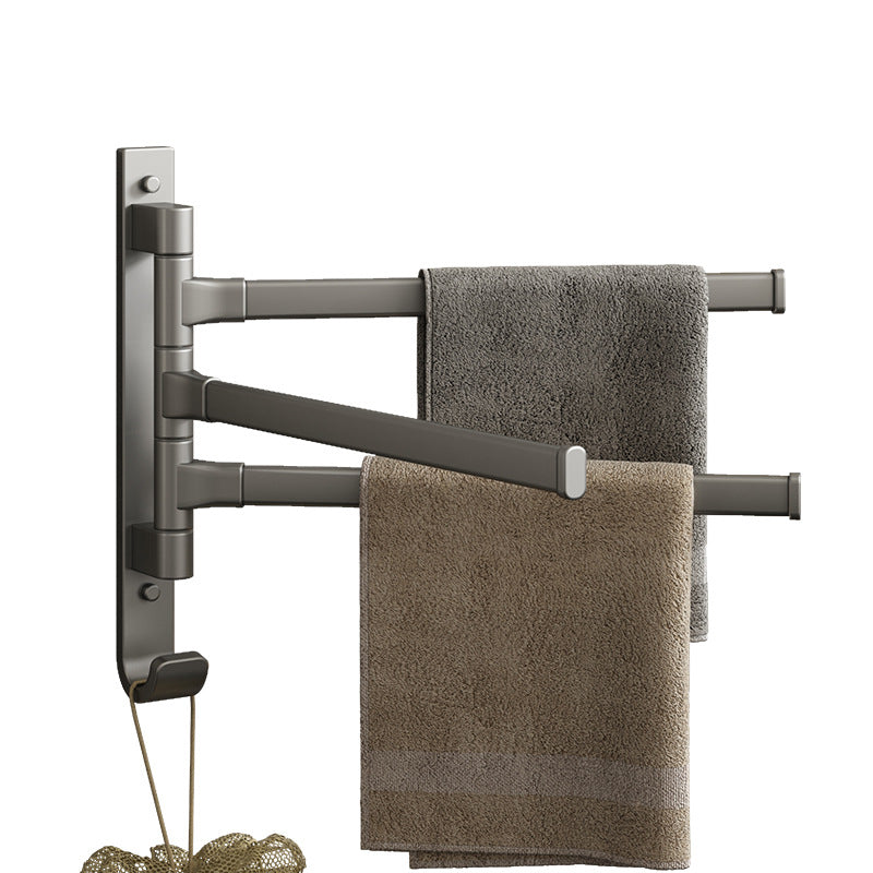 Rotatable towel holder made of aluminum, no drilling