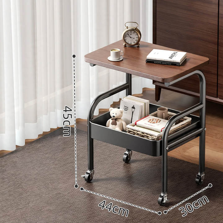 Mobile storage cart with wheels