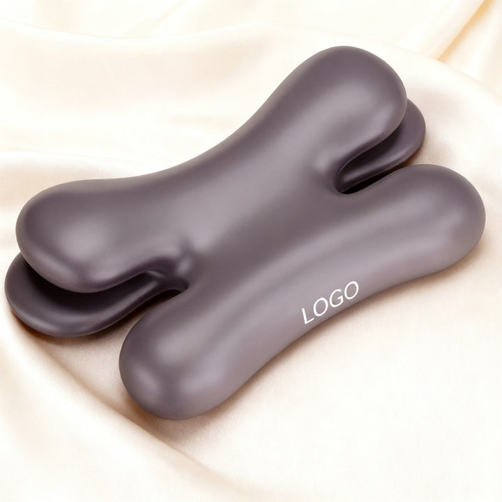 Side sleeper pillow with memory foam, bone shape