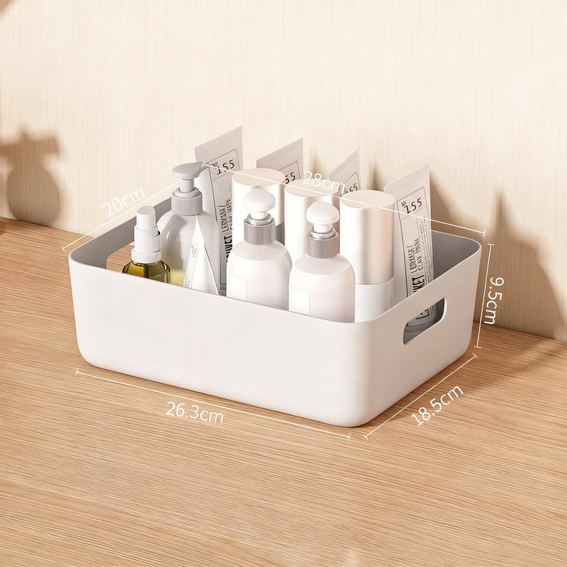 Plastic storage box for desk and cabinet