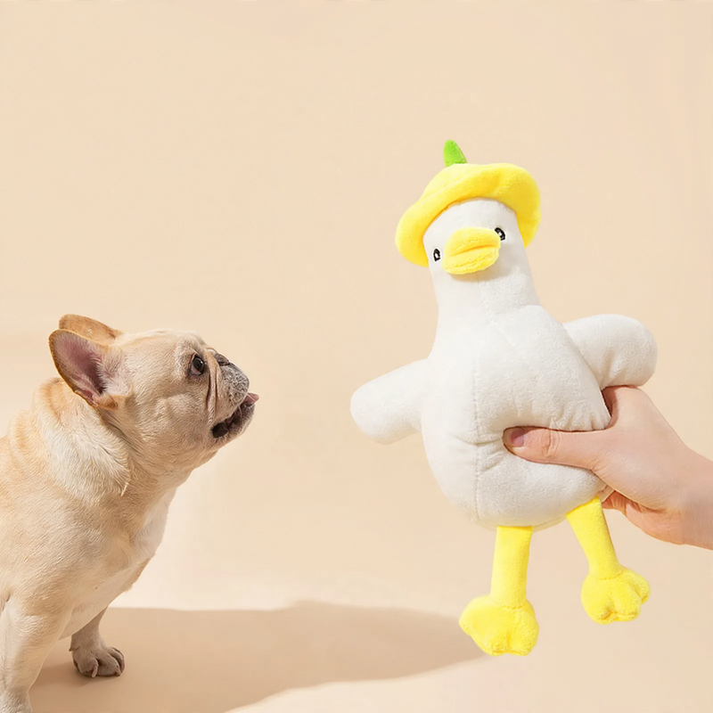 Plush toy with squeaker for dogs and cats