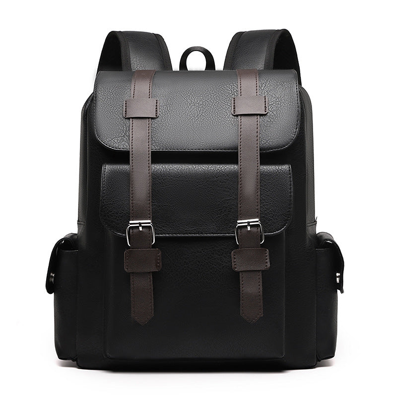 Backpack made of PU leather, 20–35 L, vintage style