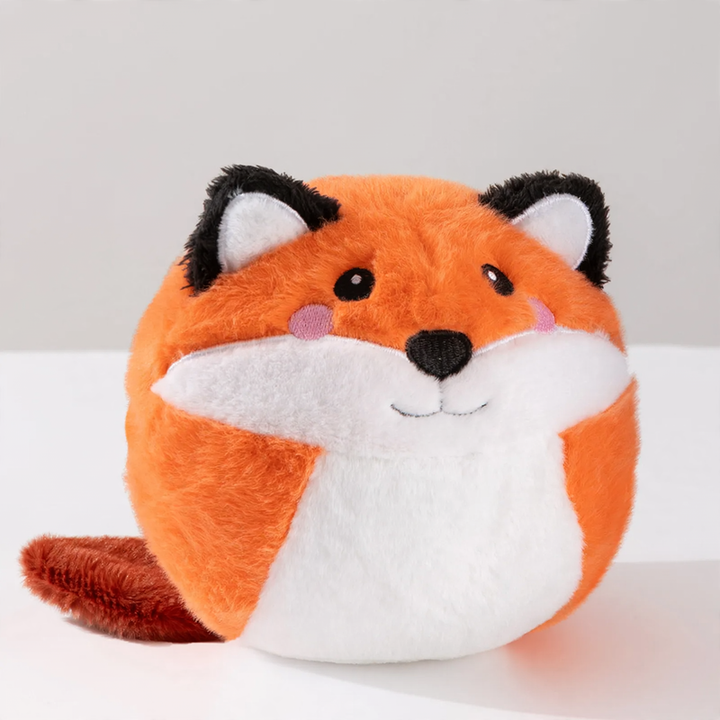 Springing plush play ball with sound for dogs