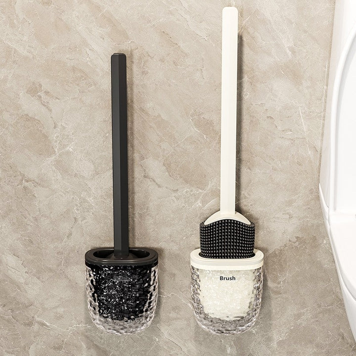 Silicone toilet brush, wall-mounted