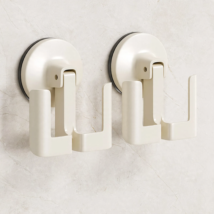 Bathroom shoe holder with suction cup, no drilling