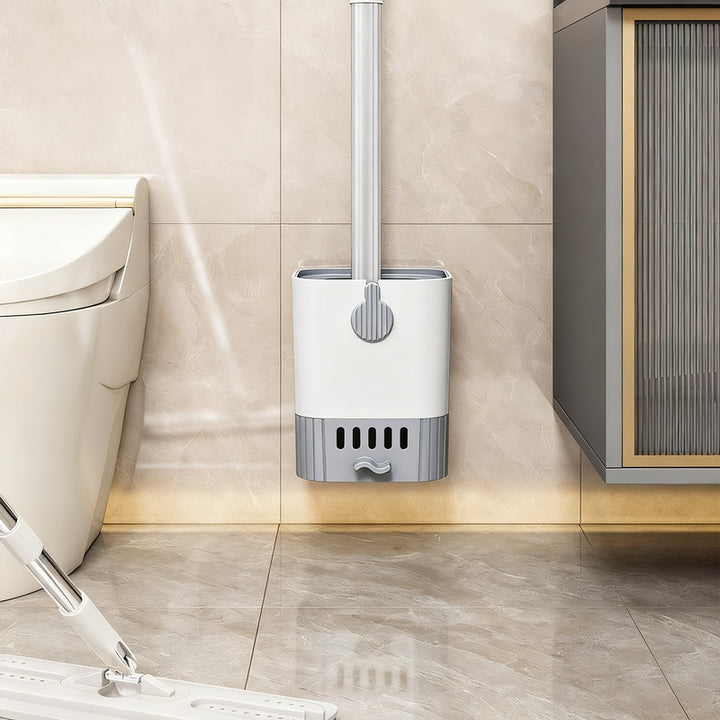 Toilet brush with holder and shelf