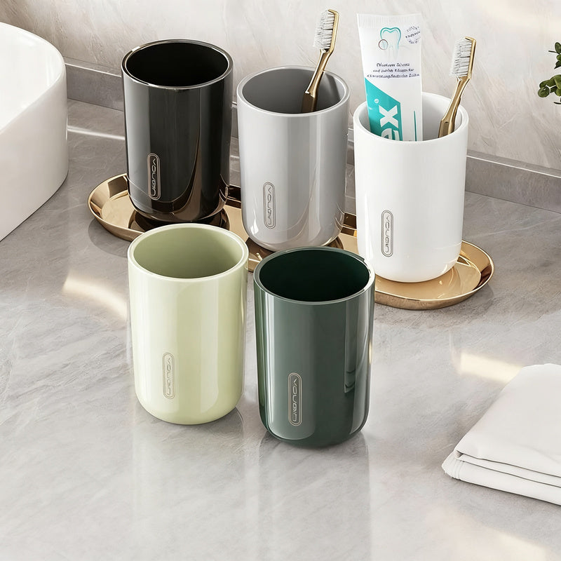 Portable toothbrush cup made of plastic