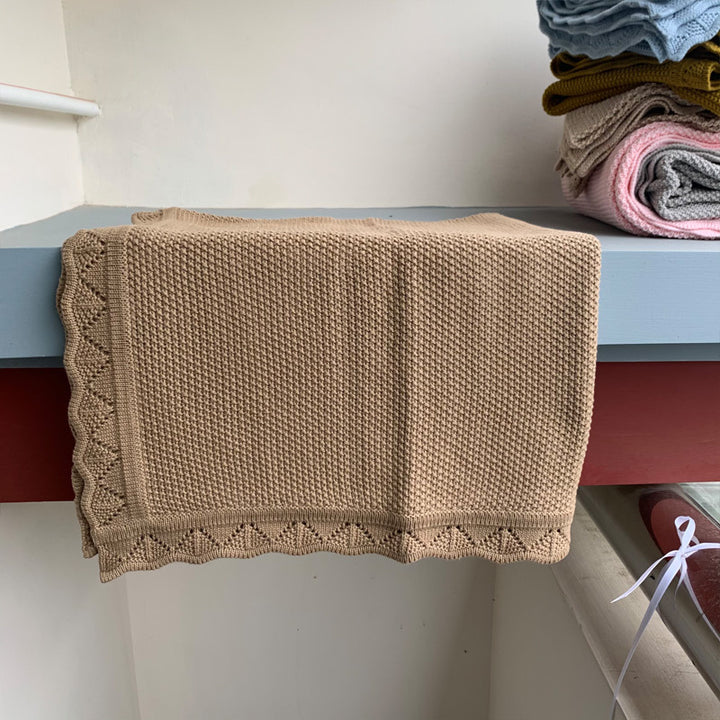 Cotton knitted blanket, 80×100 cm