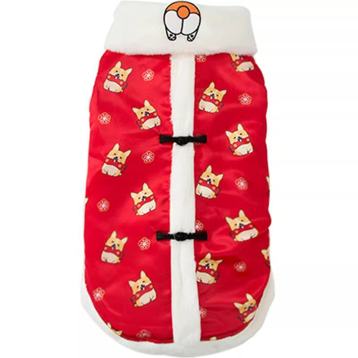 Chinese style dog suit, two-piece