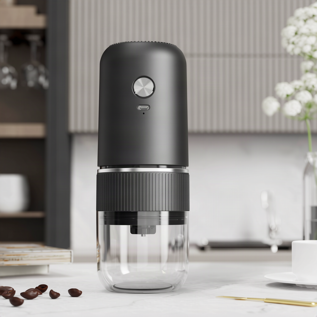 Manual coffee grinder made of stainless steel