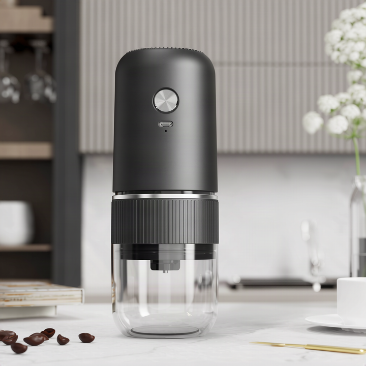 Manual coffee grinder made of stainless steel