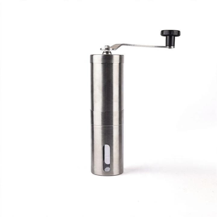 Hand crank coffee grinder made of acrylic