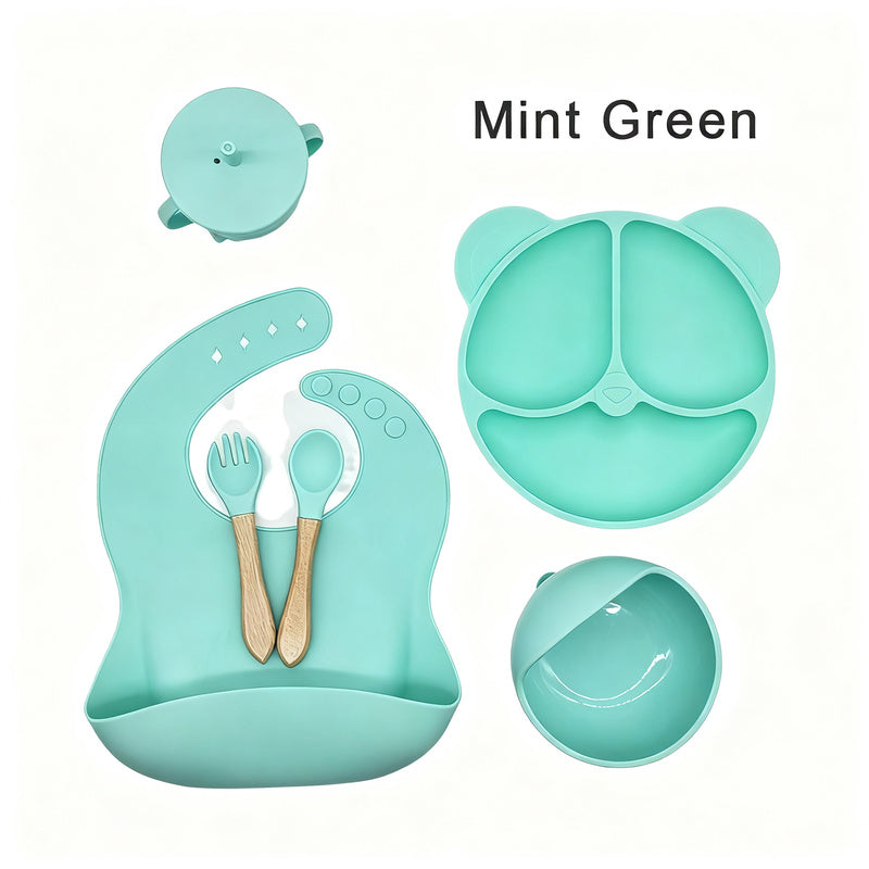 Silicone children's dish set, 6 pieces