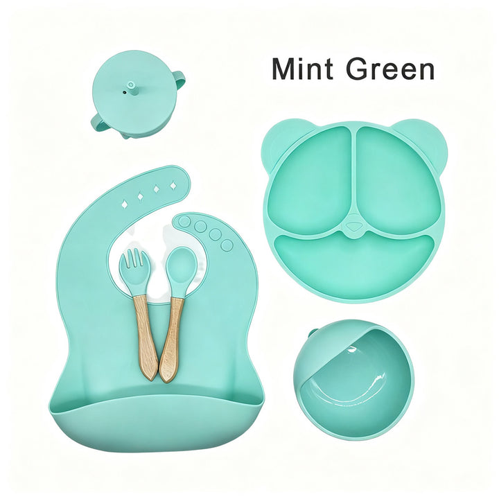 Silicone children's dish set, 6 pieces