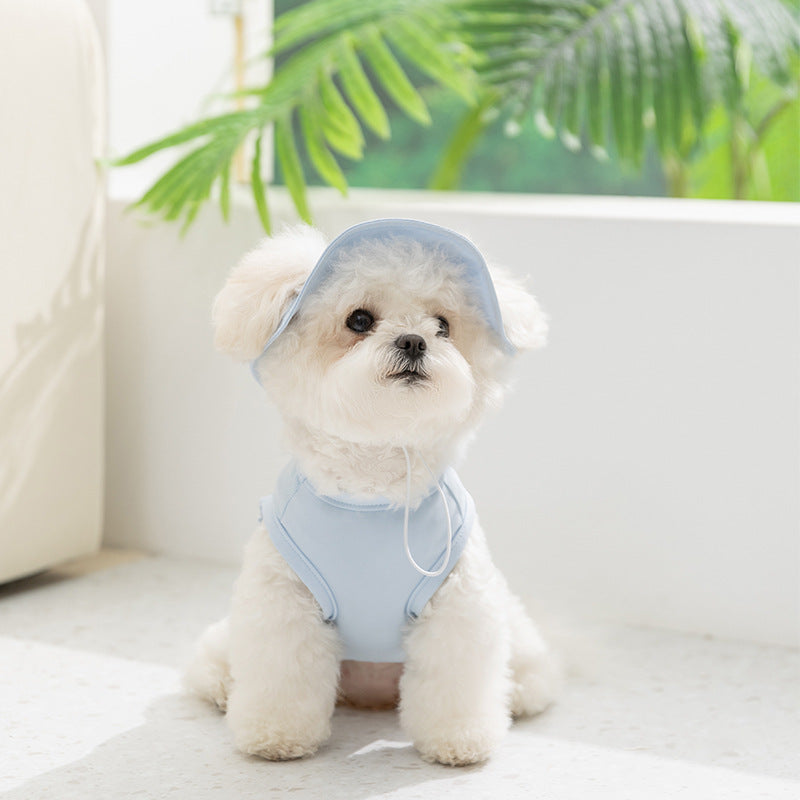 Dog carrier shirt with floral pattern, spring and summer