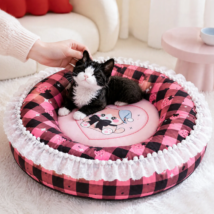 Pet lying mat, elliptical, washable, year-round
