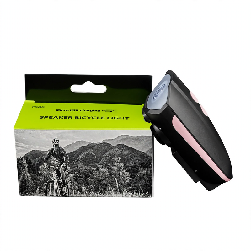 Bicycle front light with horn and charging function