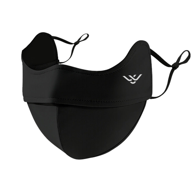 UV protection face mask with ear loops and neck protection