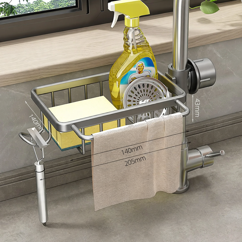 Shelf for sink, aluminum, adjustable