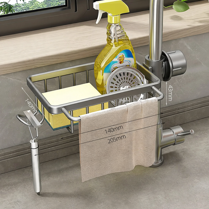 Shelf for sink, aluminum, adjustable