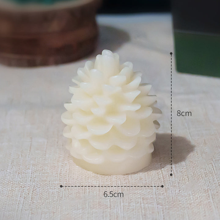 LED candle in pine cone shape