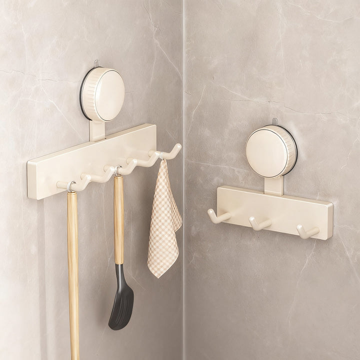 Suction cup kitchen hook with 3 or 5 hooks