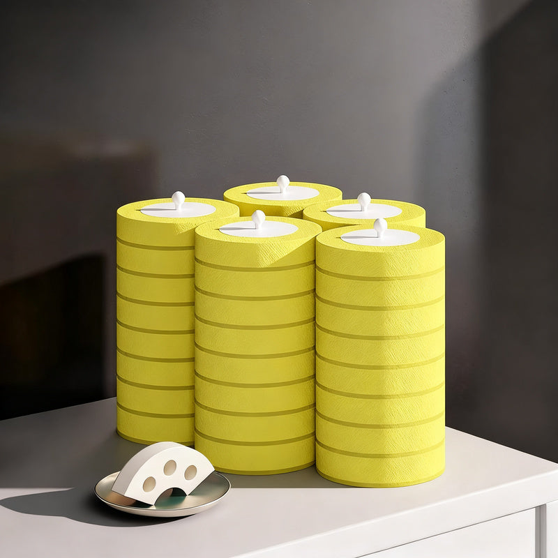 Disposable toilet brush with interchangeable sponge heads