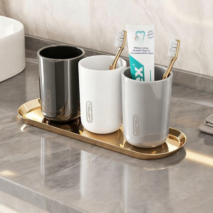 Portable toothbrush cup made of plastic