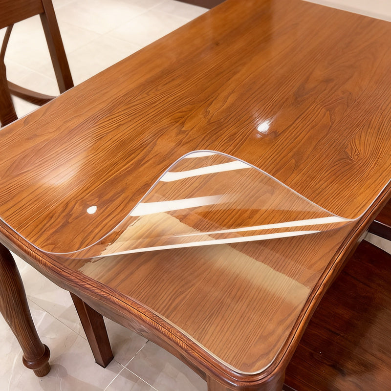 Transparent protective foil for tables and furniture