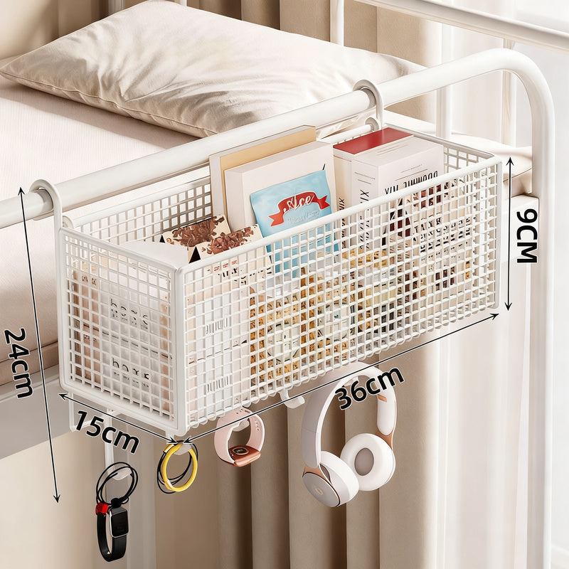 Bed shelf for hanging, steel mesh