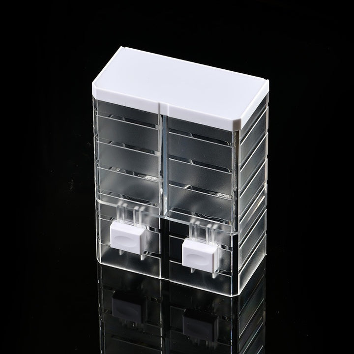 Wall-mounted soap dispenser, plastic