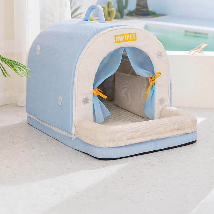 Ventilated pet bed for summer and year-round
