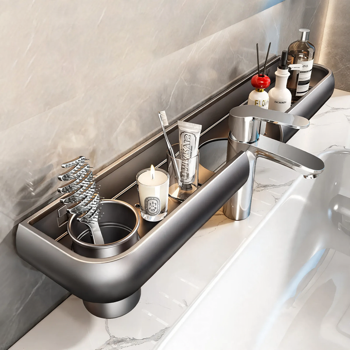 Bathroom shelf for sink, 50 cm, aluminum