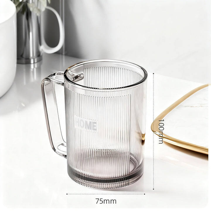 Toothbrush cup with handle, plastic, 51–100 ml