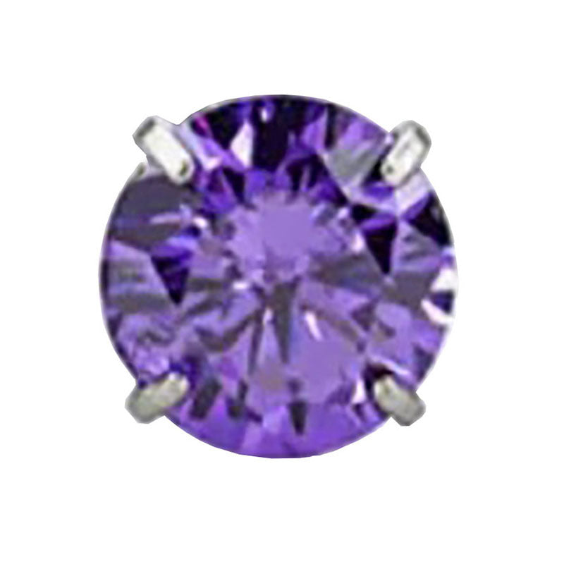 Titanium alloy earrings with zirconia, screw closure