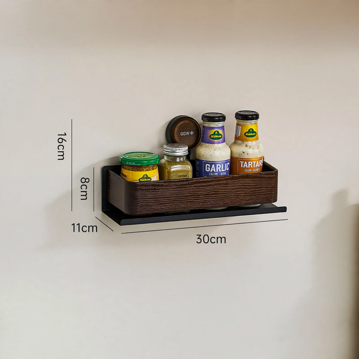 Wall shelf with suction cup for the kitchen, free mounting