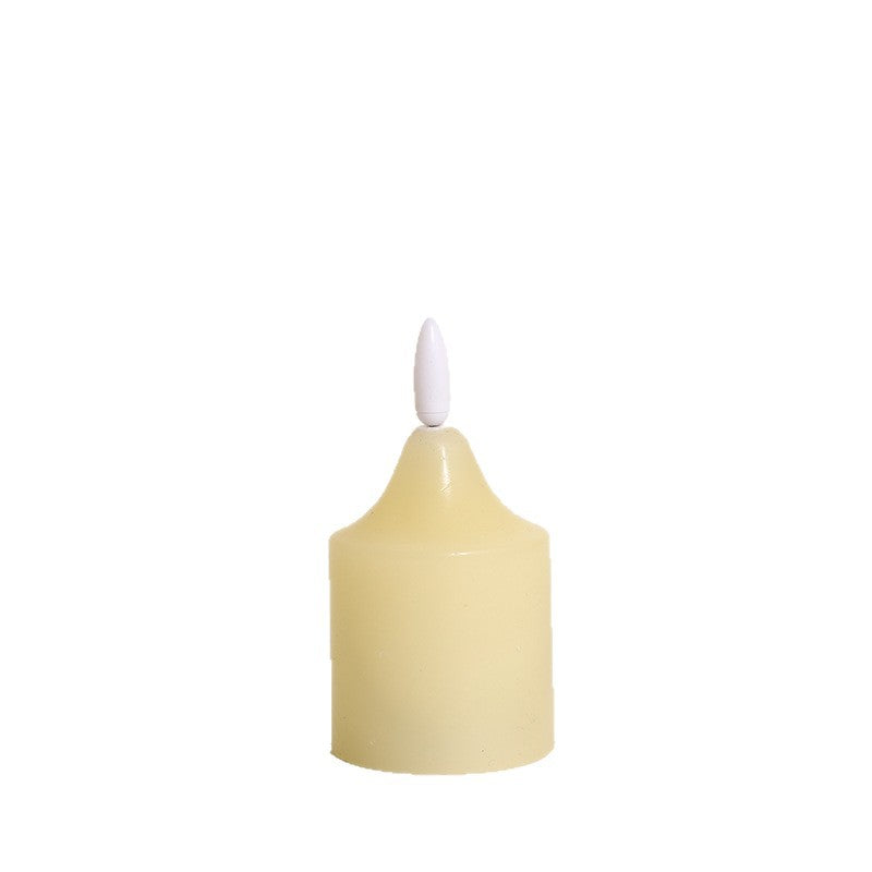 Decorative LED candle, cylindrical, resin