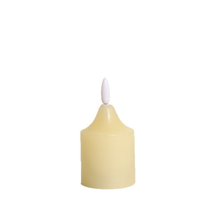 Decorative LED candle, cylindrical, resin