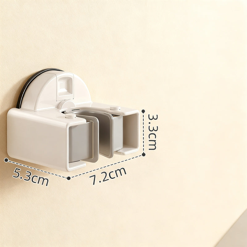 Suction cup holder for brooms and mops