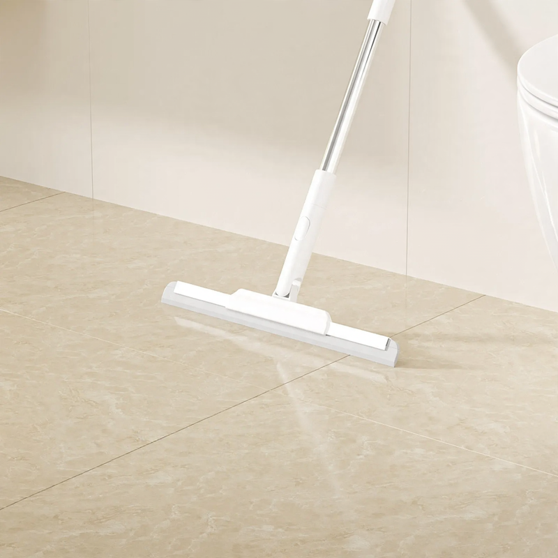 Silicone wiper broom with water squeegee
