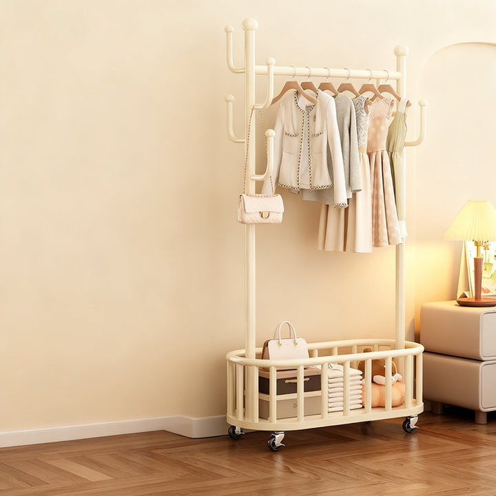 Mobile wardrobe made of carbon steel, Nordic