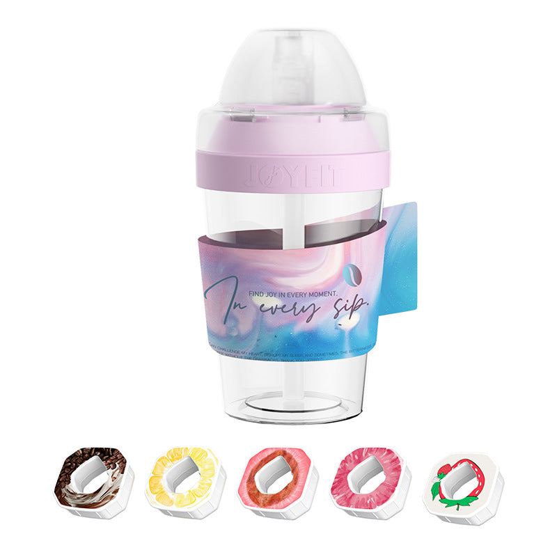 Sports water bottle with straw, 400 ml