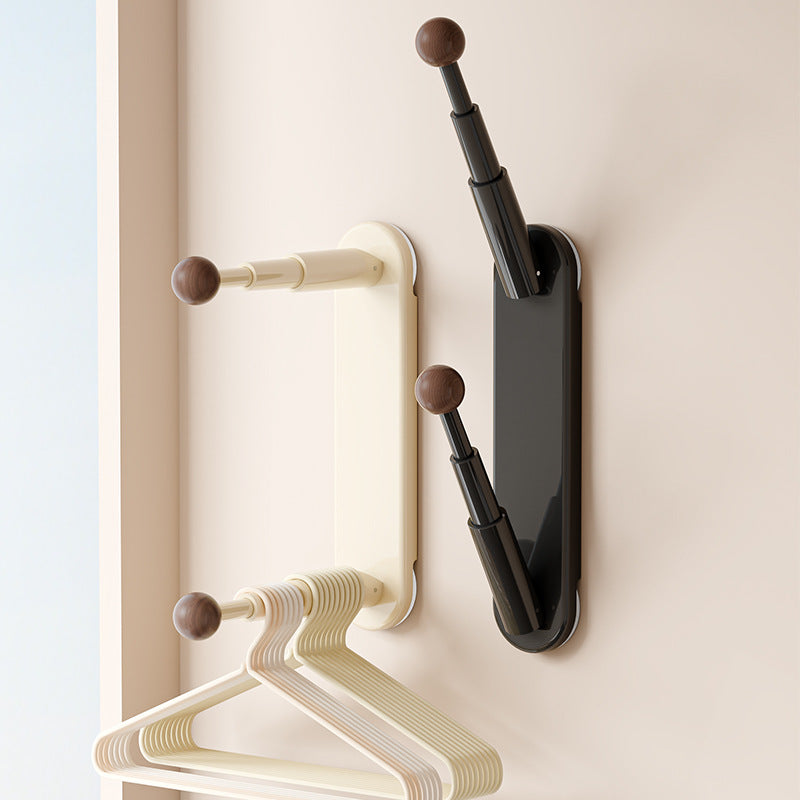 Extendable clothes rail, wall-mounted, without drilling
