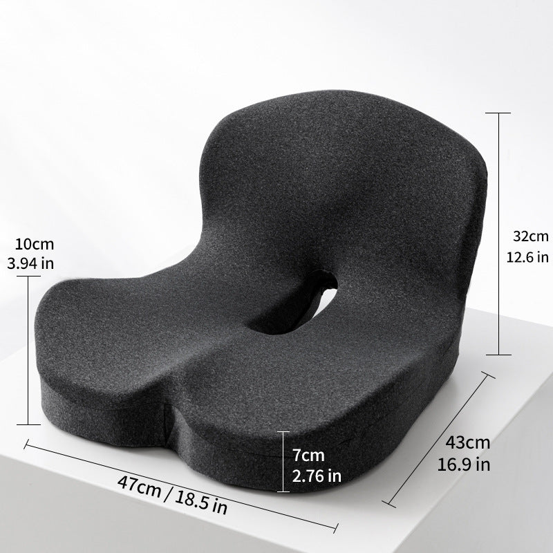 Seat cushion with backrest made of memory foam