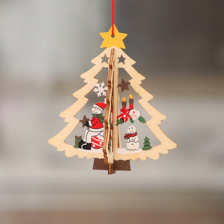 Wooden Christmas ornaments, laser engraved