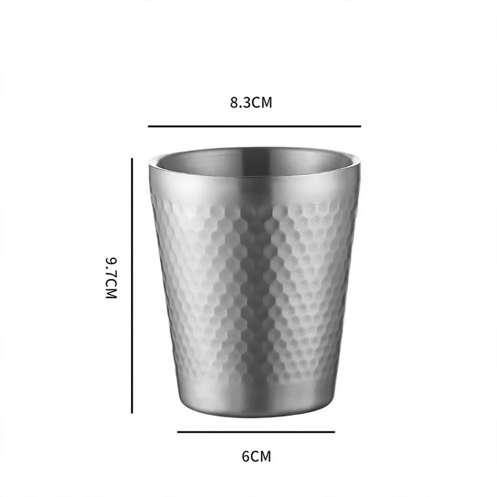 Double-walled stainless steel mug, 175–260 ml