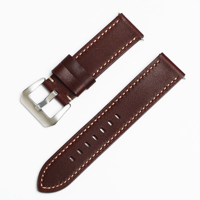 Vintage leather watch strap made of cowhide