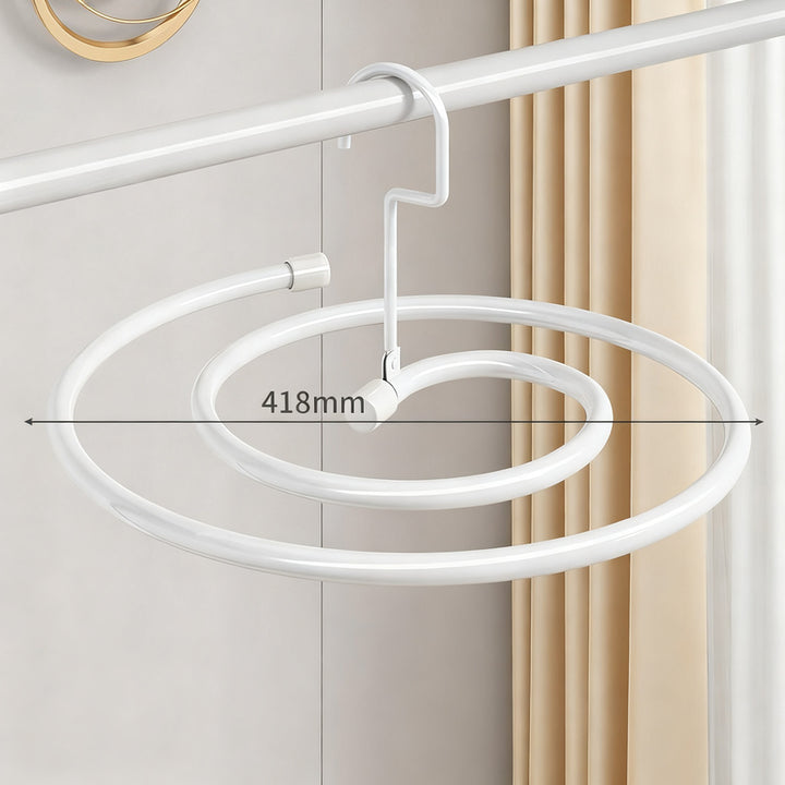 Clothes dryer spiral-shaped, round or oval